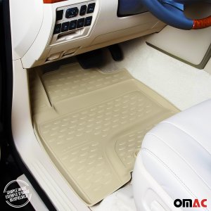 Mercedes GLA Class Floor Mats - Omac - Rubber TPE 4 Pcs - Beige - 2015 Mercedes GLA Class Floor Mats - Omac - Rubber TPE 4 Pcs - Beige - 2015